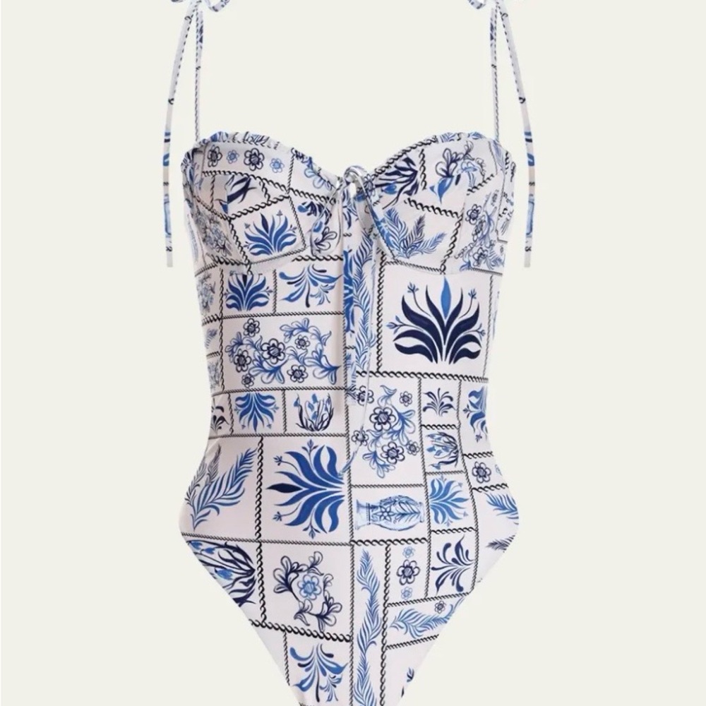 Agua by Agua Bendita Ebano Tinaja Swimsuit XS One Piece
